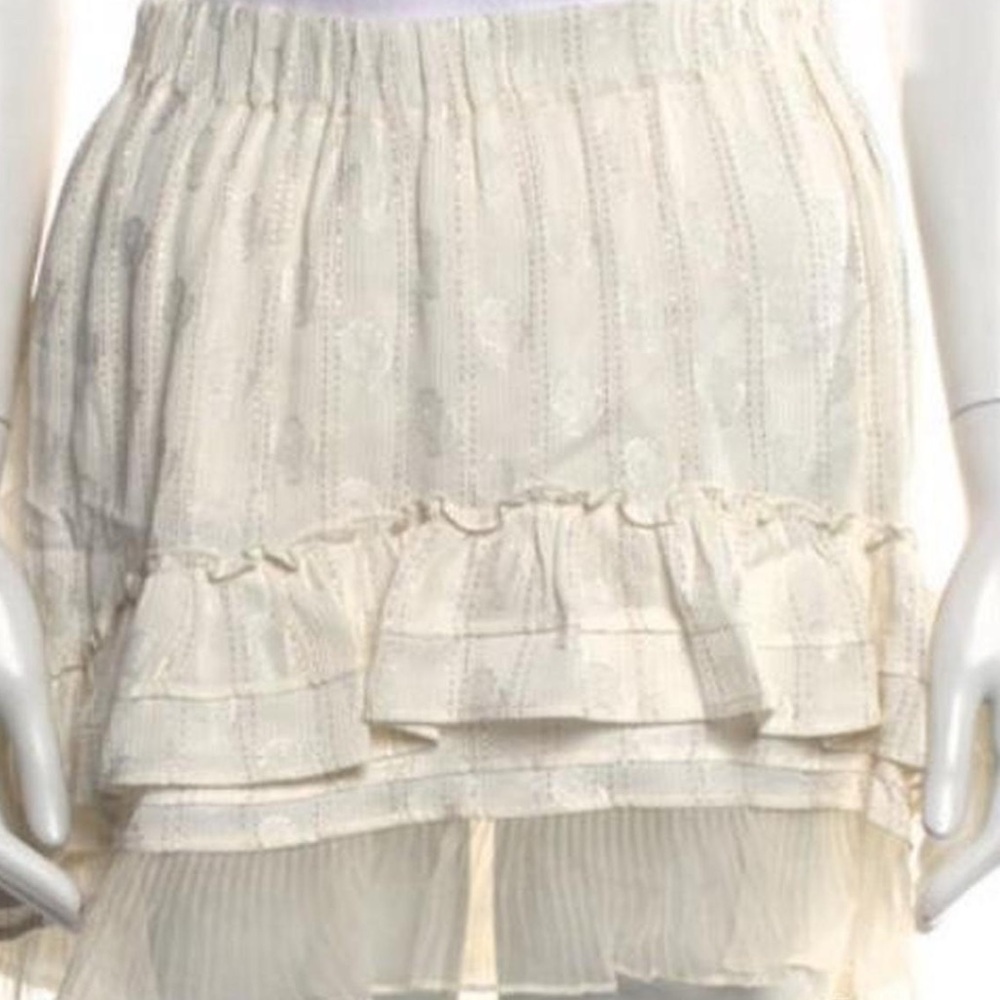 SOLD-Isabel Marant winter white flowy mini skirt